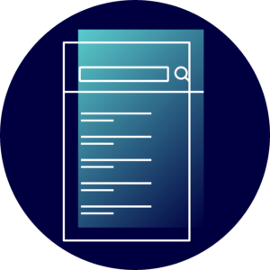 serp icon on blue circle