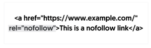 no follow links do not pass value on