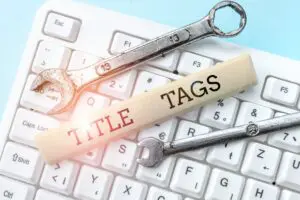 text that reads 'title tags'
