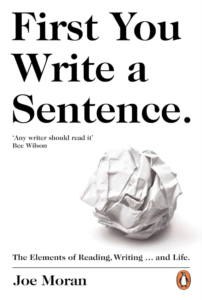 'first you write a sentence' book cover by joe moran