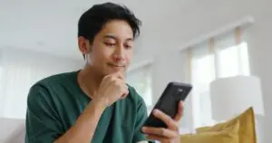 man using mobile