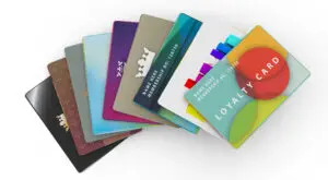 stack of loyalty cards
