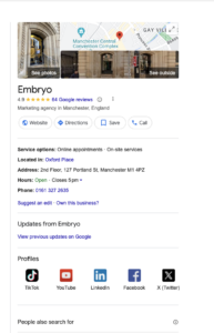google my business profile