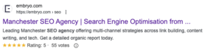 seo agency serp screenshot