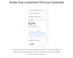 google my business screenshot