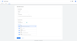 google tag manager screenshot