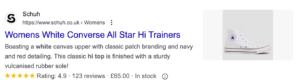 product rich result