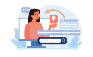 a user using voice search