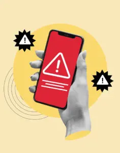 mobile phone with an alert signal