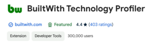 chrome extension for builtwith