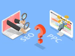 seo vs ppc illustration