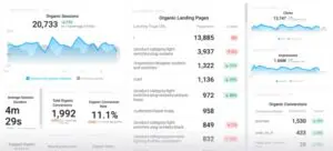 an example of seo reporting and metric-tracking at embryo.
