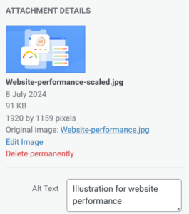 example for giving an image alt text