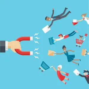illustration of attracting target customers 