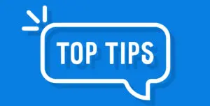 top tips speech bubble