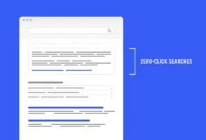 illustration showing where a zero click search is
