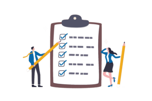 ticking off a checklist- illustration
