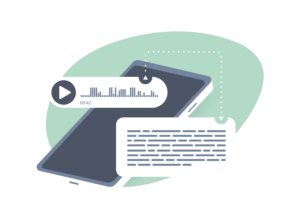 transcribing audio to text content