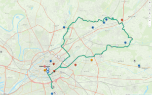here is the route embryo took on their charity day
