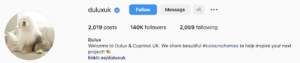 dulux instagram bio