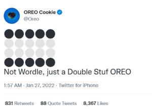 oreo social media post using emojis