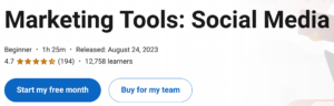 screenshot of linkedin learning