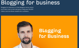 screenshot of ahref's blogging for business home page
