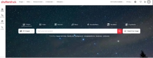 shutterstock landing page