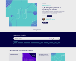 embryo blog page