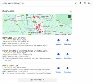 local search results
