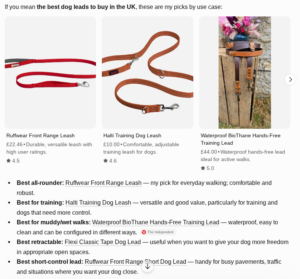 initial search dog leads 