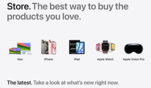 apple website screenshot