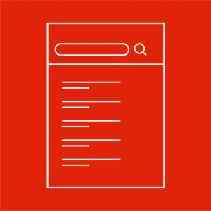Icon of SERP to represent SEO strategy from the SEO A-Z