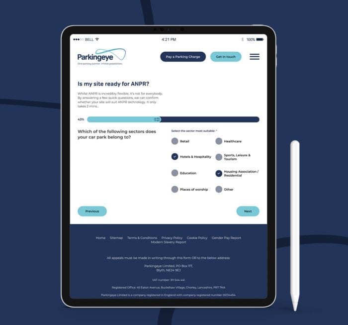 parkingeye website redesign & build