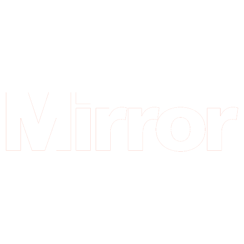Mirror logo in white