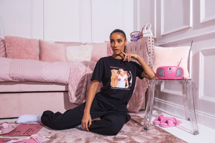 Campaign image from the I Saw It First Mean Girls clothing collection