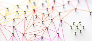 a cobweb shape of string