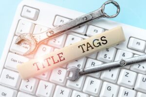 text that reads 'title tags'