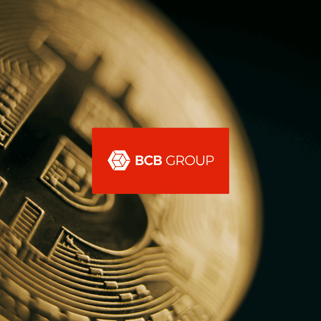 BCB logo on an image of a crypto coin to represent Embryo's digital marketing case study with them