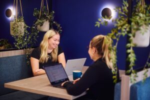 Image of Embryo team in their office as part of custom imagery