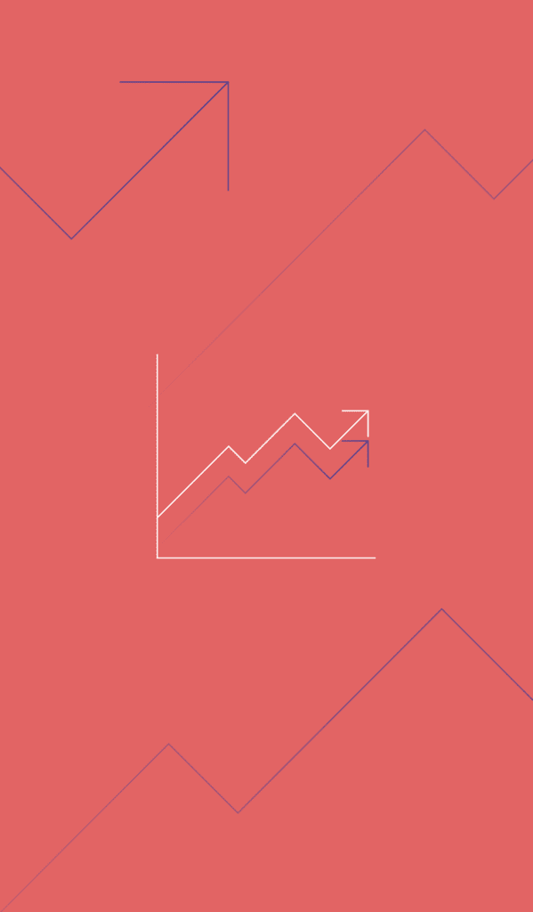 red line graph icon