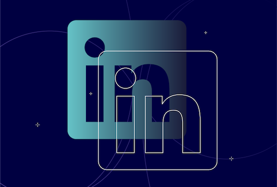 navy LinkedIn icon