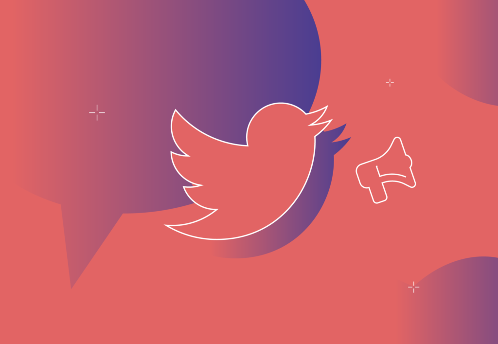 twitter logo red