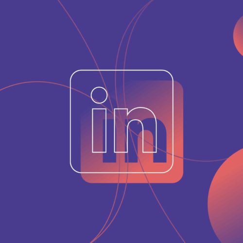 purple LinkedIn icon