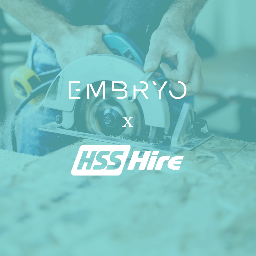 Embryo and HSS Hire logos