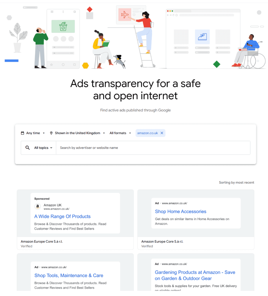 google ads transparency