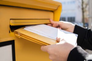 letter in a postbox