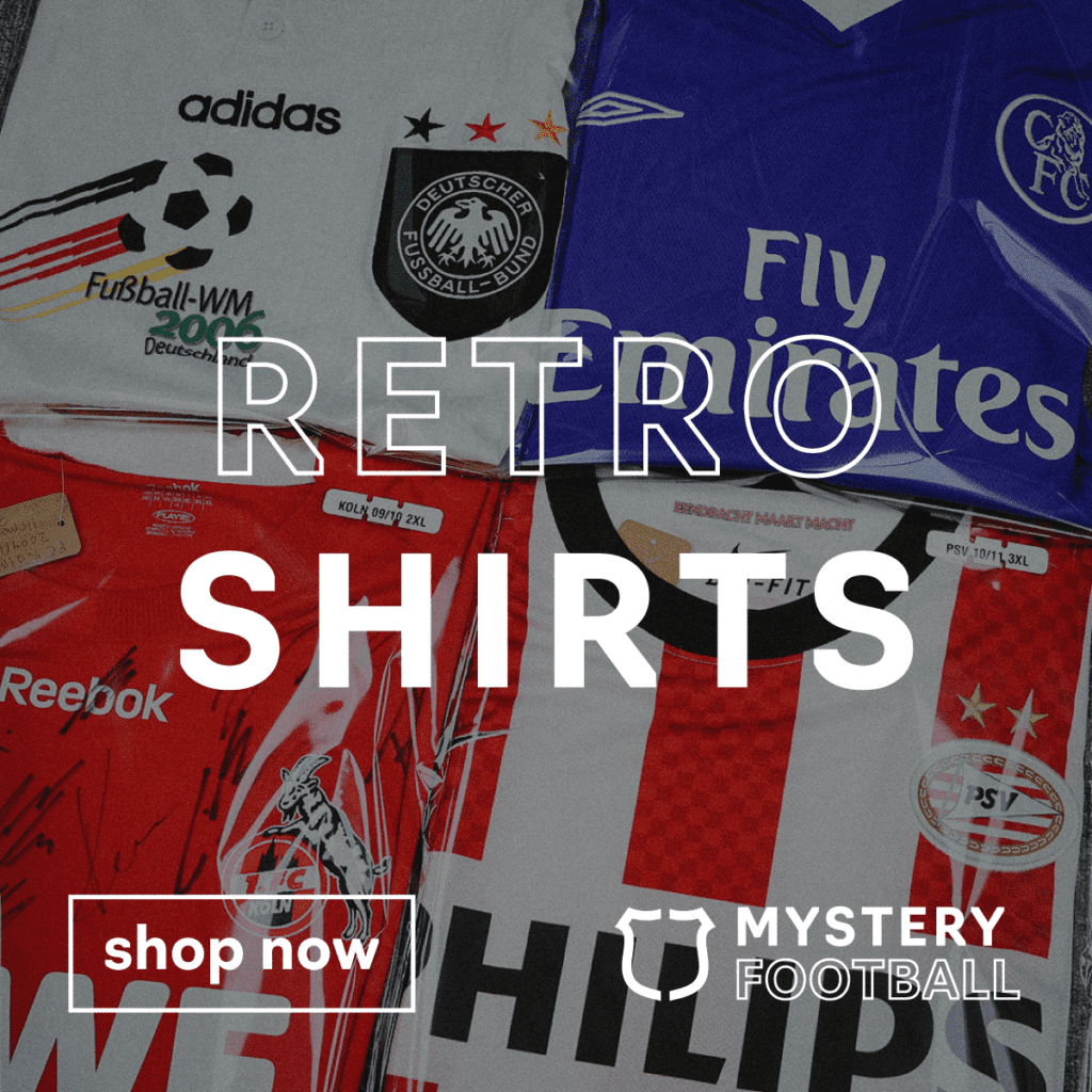 retro football shirts from mystery football