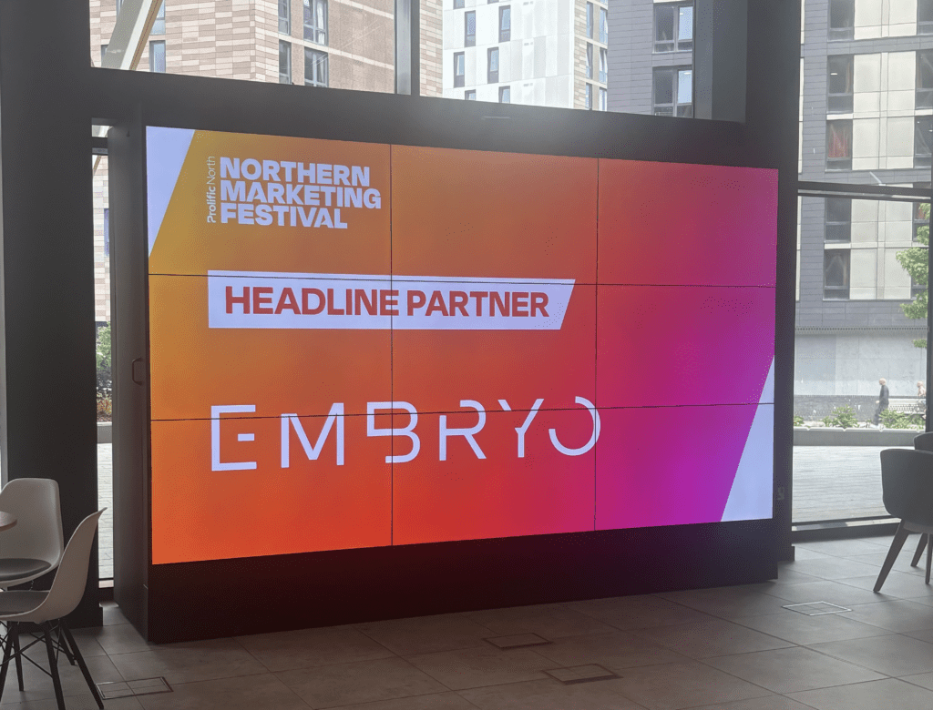 Embryo feature as headline sponsor for Northern Marketing festival