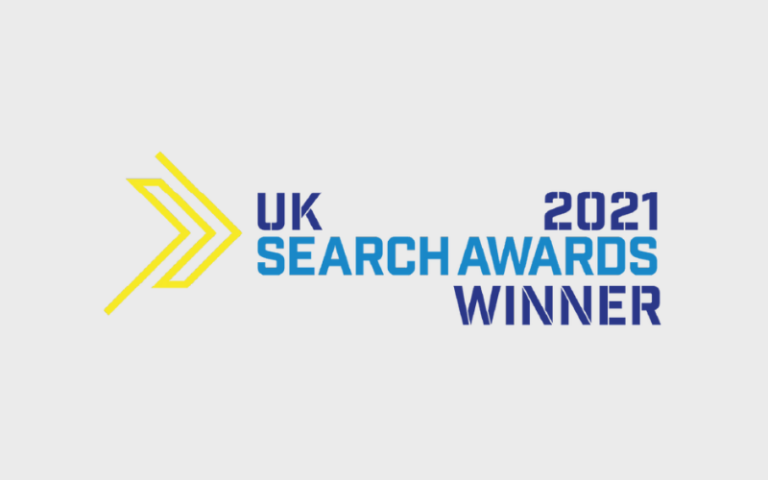 UK search awards- logo for 2021 winner